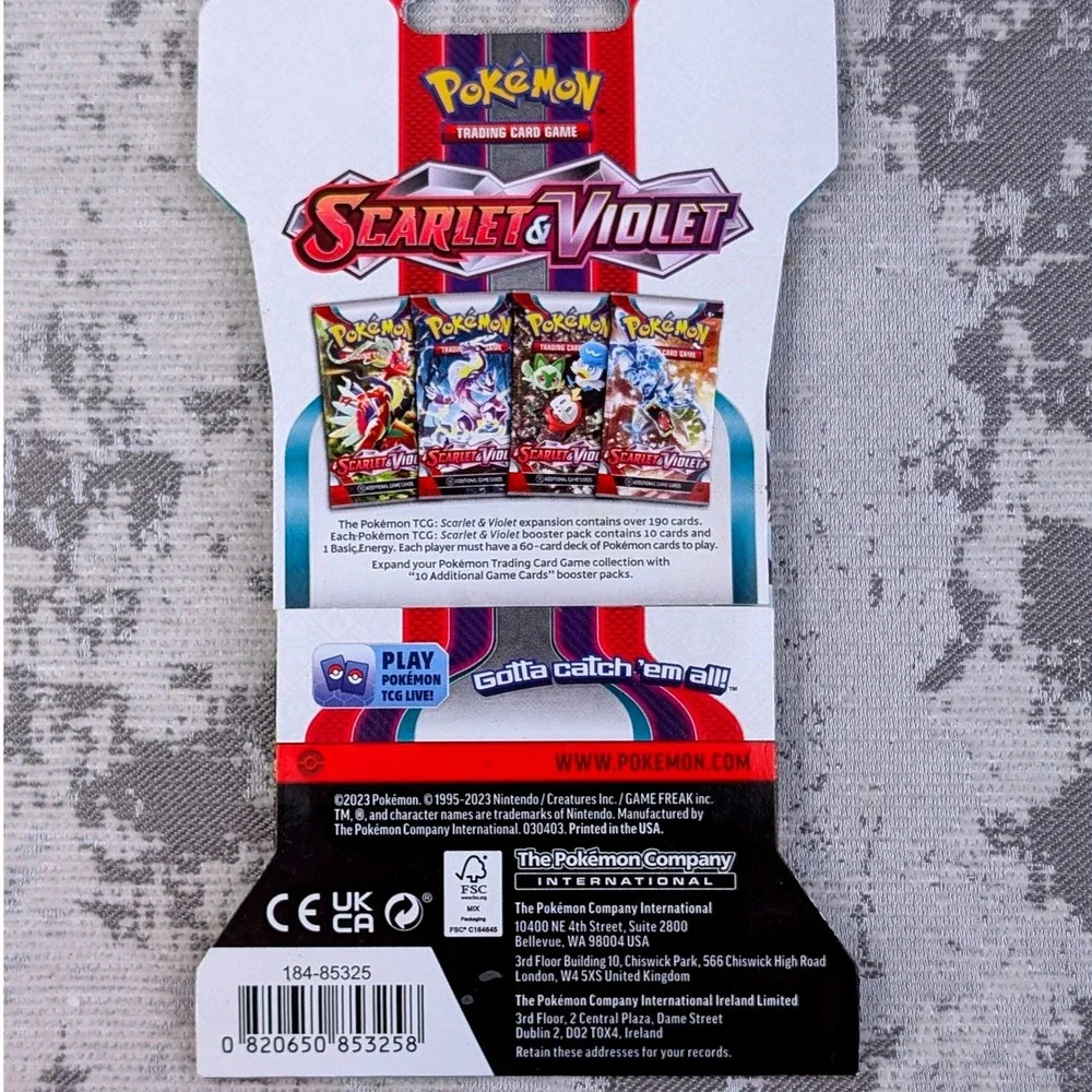Pokemon TCG Scarlet & Violet Sleeved Booster Pack 10 Cards 1 Energy Koraidon Art